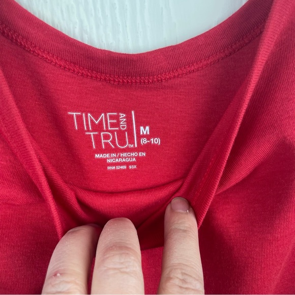 Time and Tru Red Tank Top Size Medium - Picture 2 of 2
